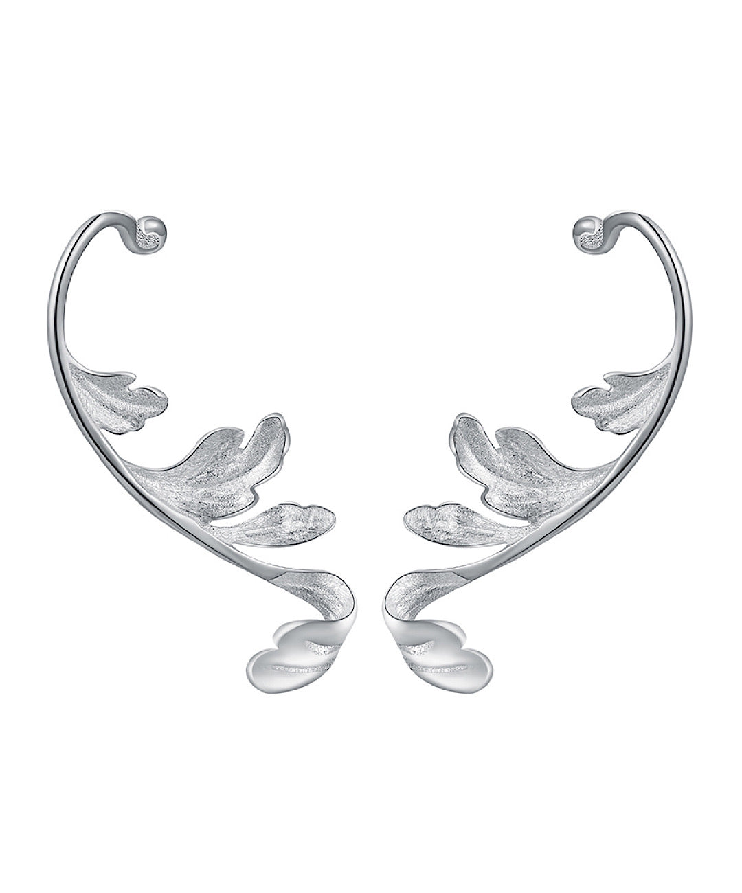 Curvy Leaf Studs