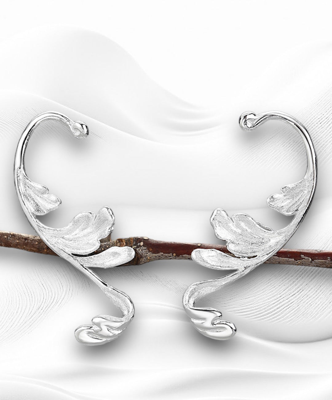 Curvy Leaf Studs