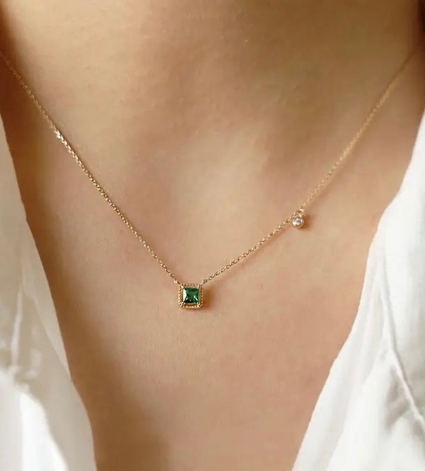 Emerald Square Luxury Necklace