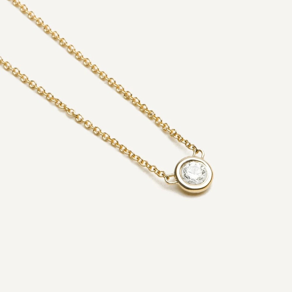 Round Cut CZ Pendant Necklace