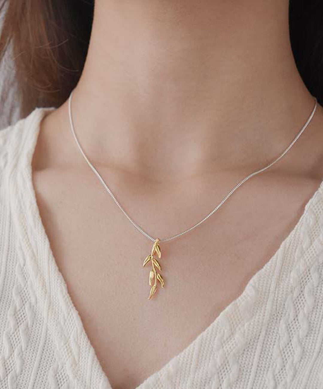 Fall Leaves Pendant Necklace