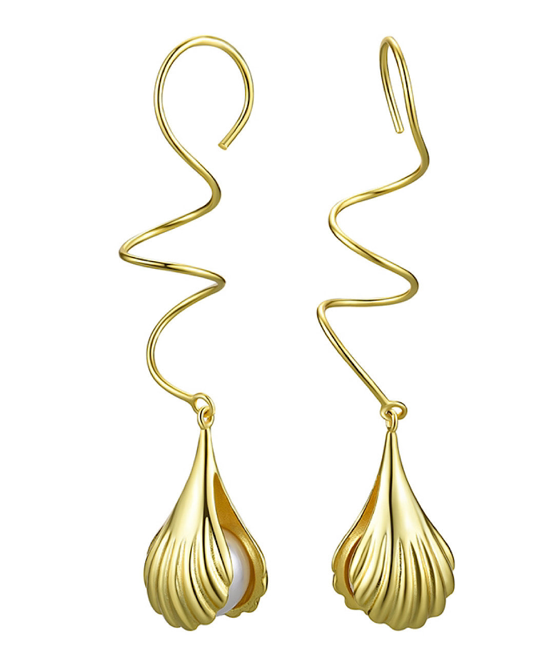 Natural Mother of Pearl in Shell Earrings