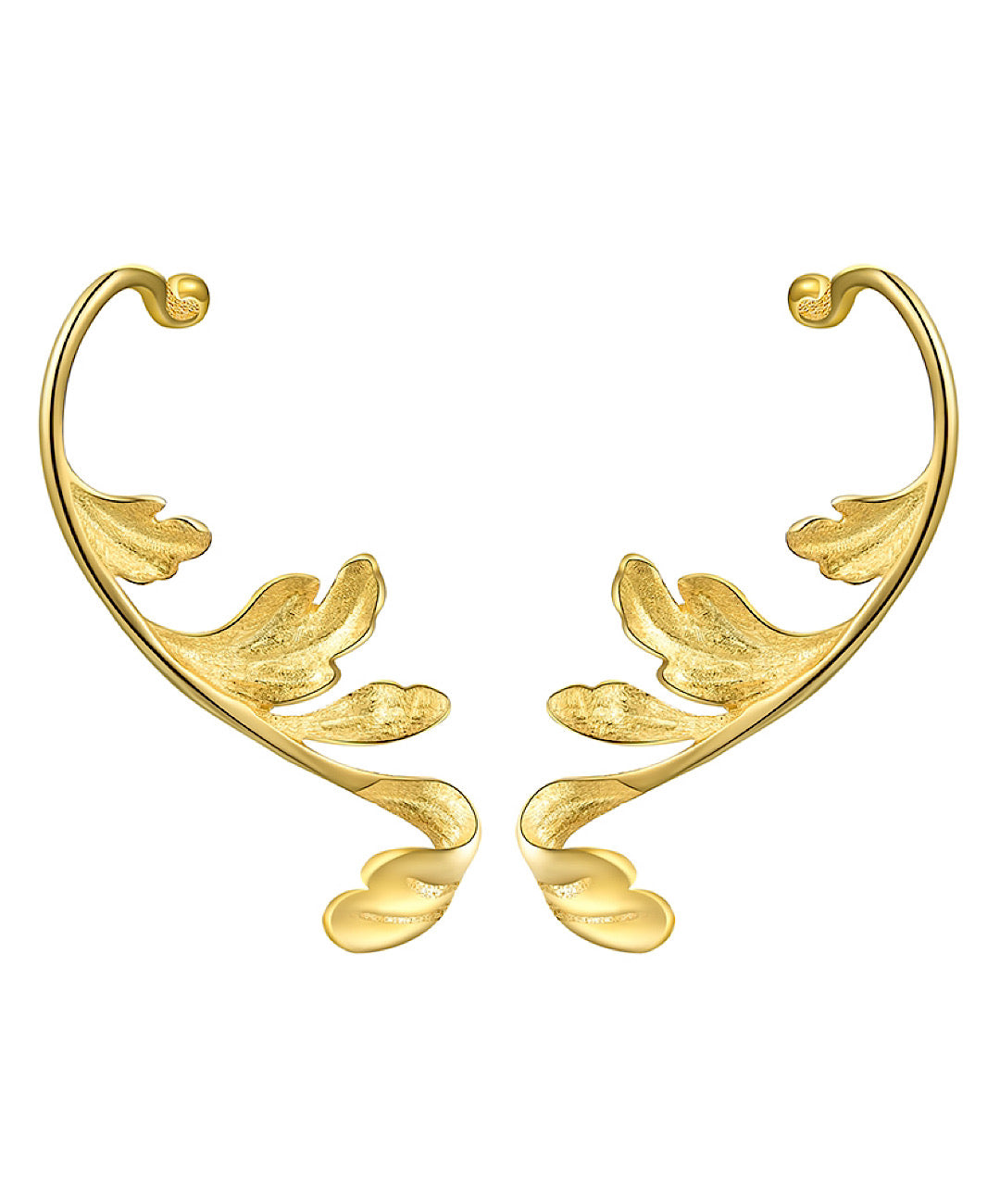 Curvy Leaf Studs
