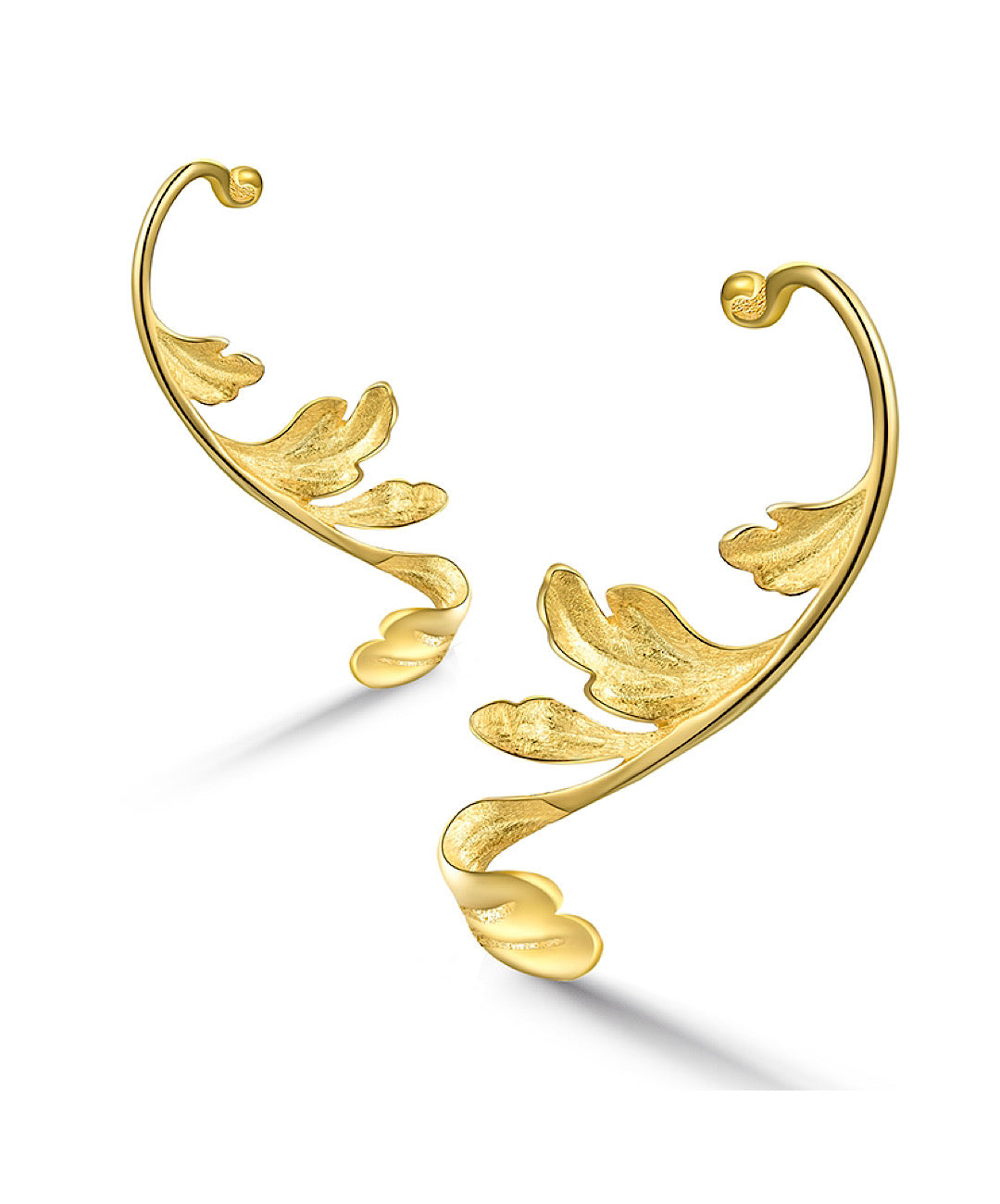 Curvy Leaf Studs