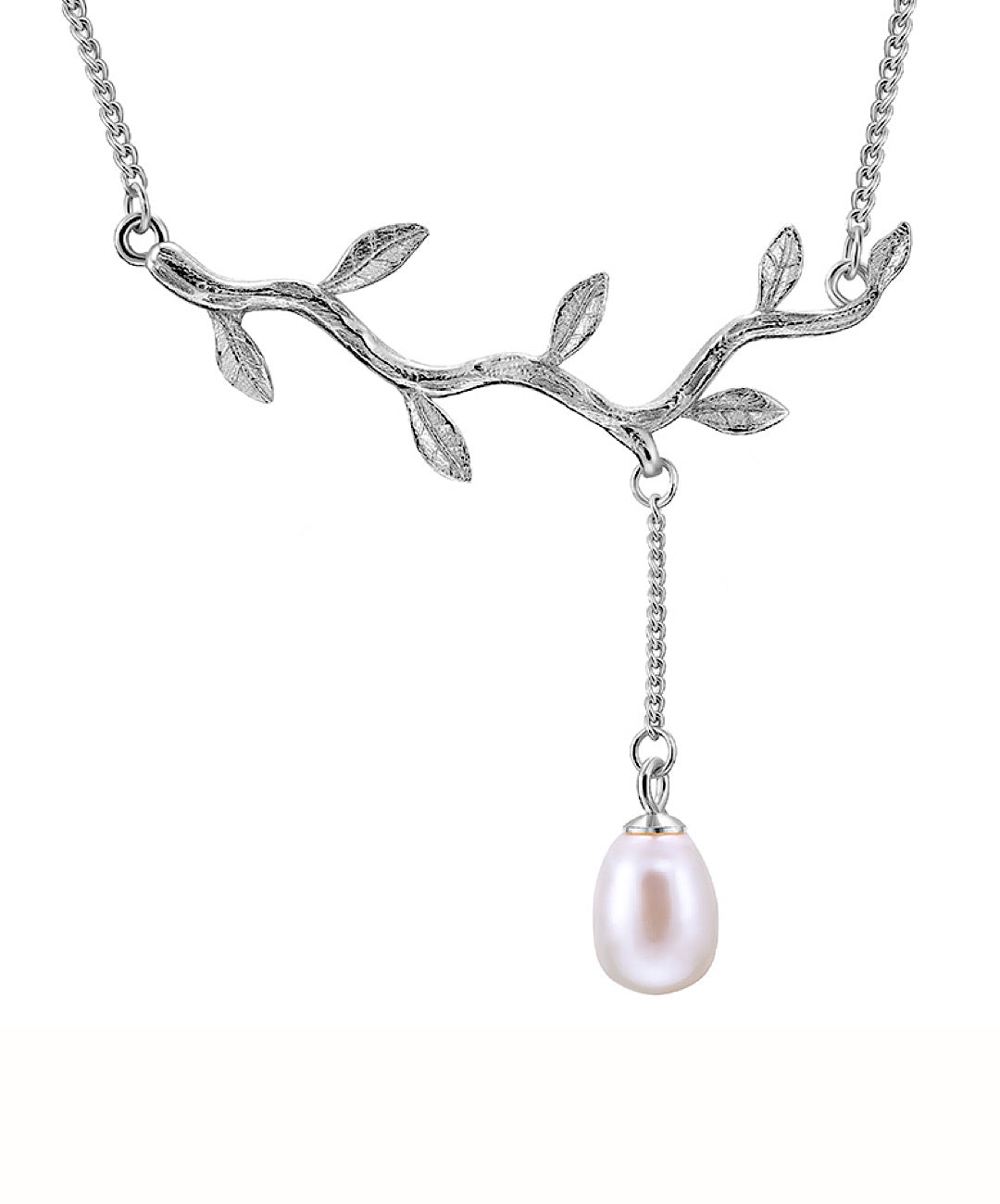 Olive Waterdrops Pearl Necklace