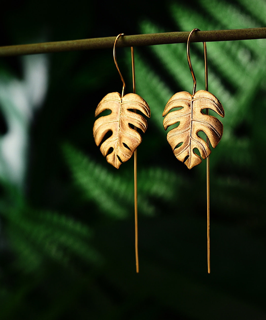 Monstera Leaf Dangle Earrings