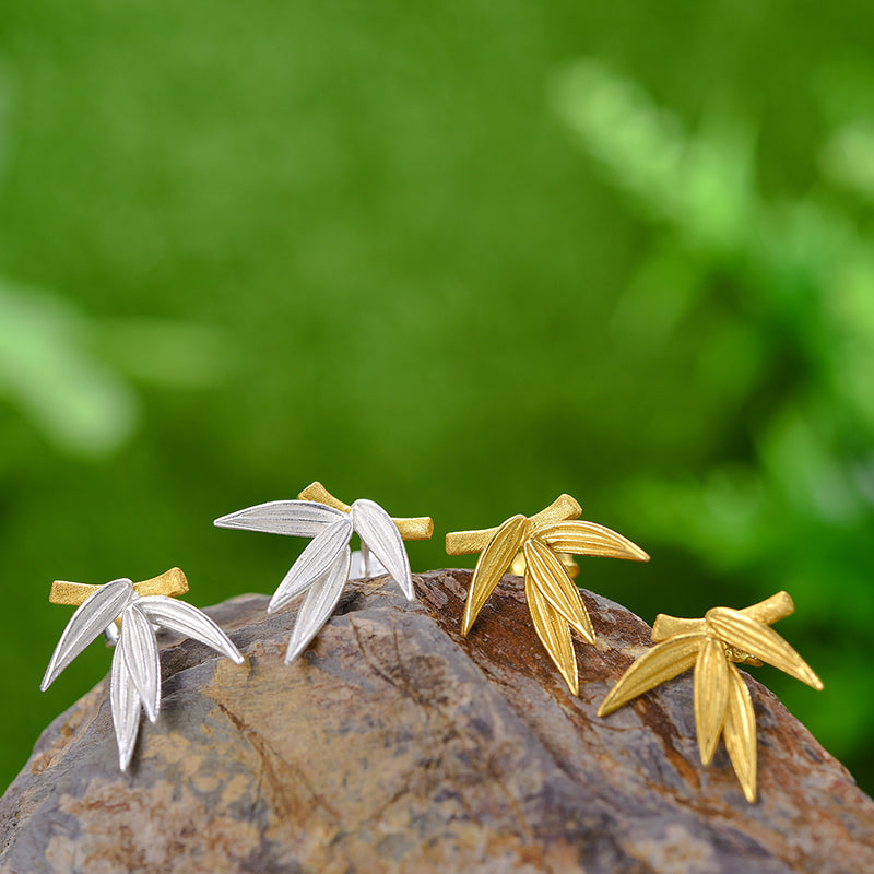 Bamboo Leaf Studs