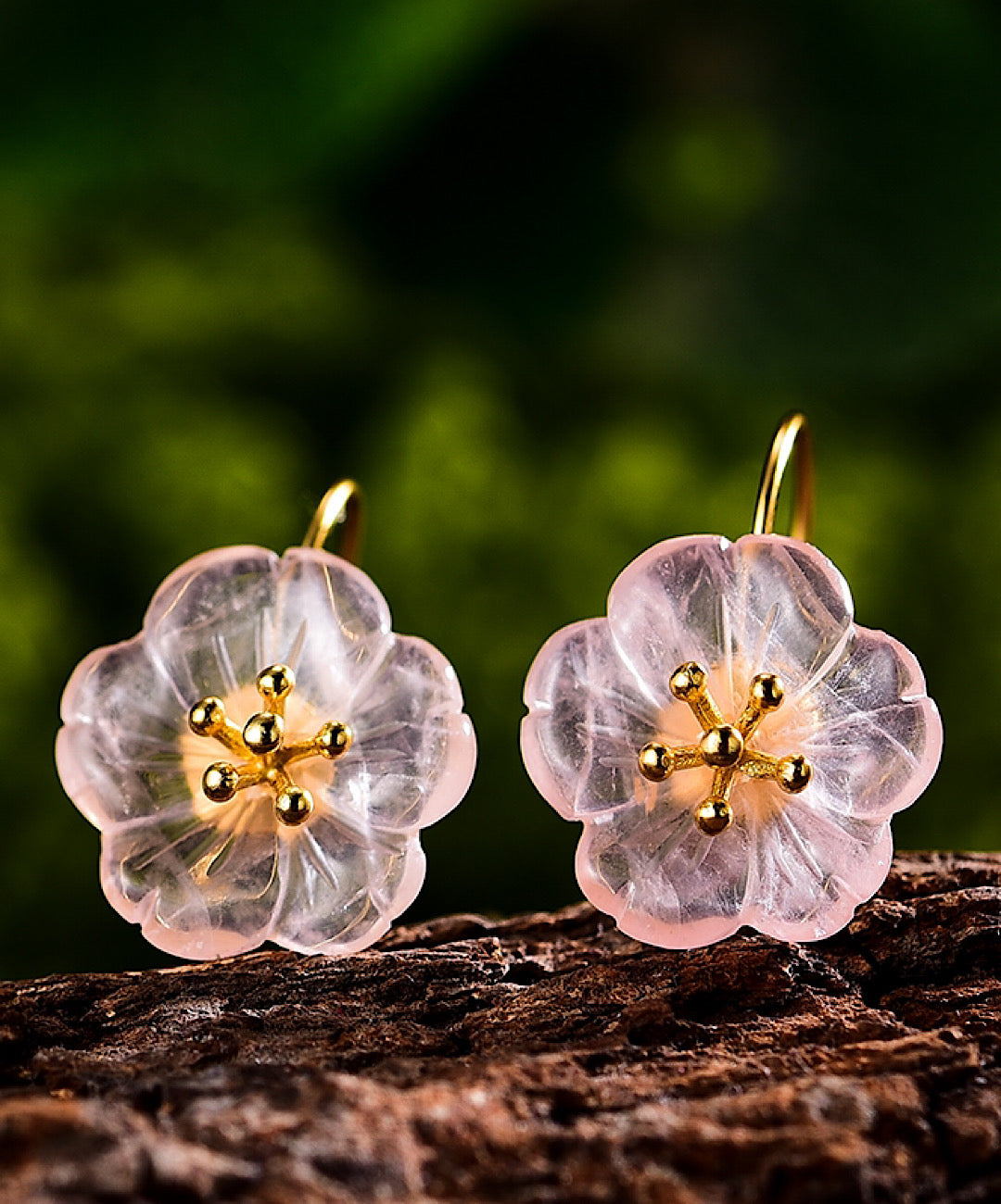 Crystal Rain Flower Drop Earrings