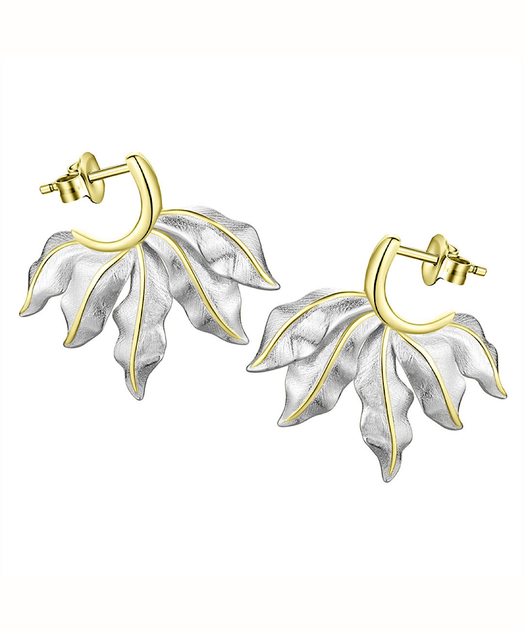 Leafy Hoop Earrings