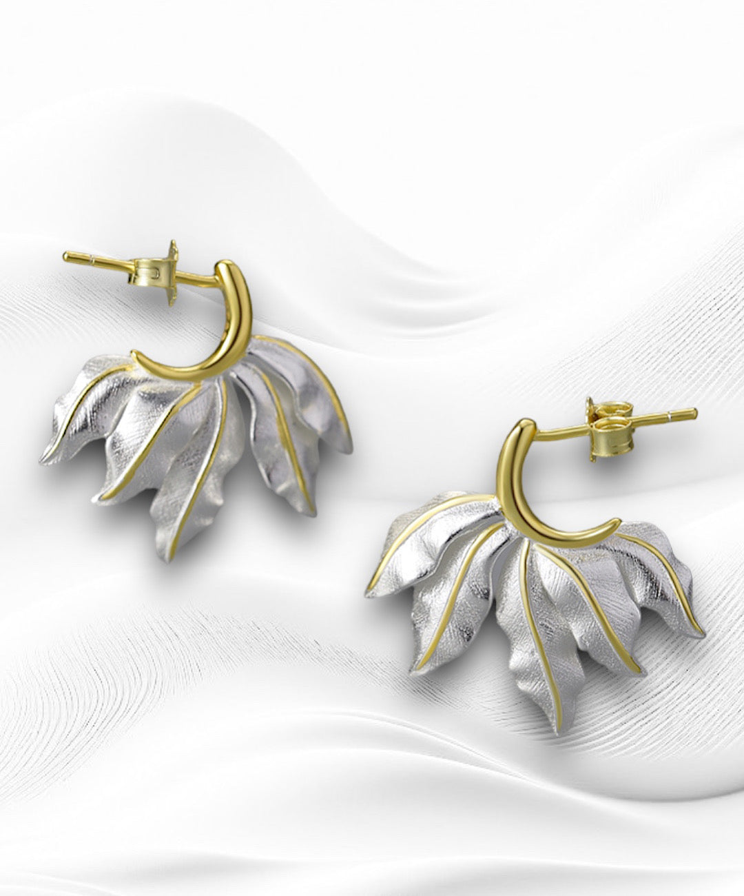 Leafy Hoop Earrings