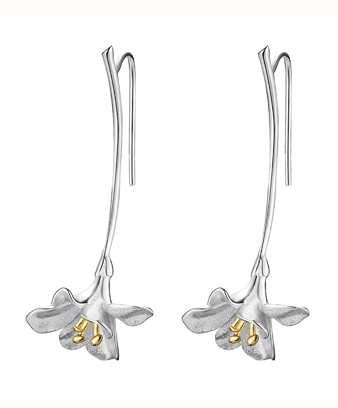 Freesia Flower Dangle Earrings