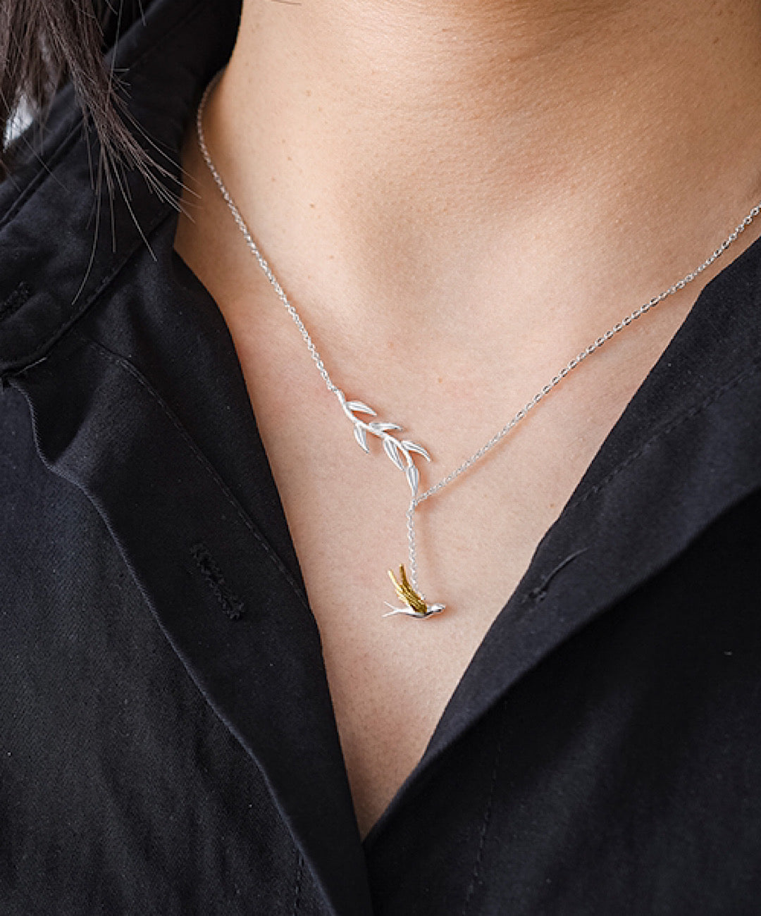 Swallow Willow Branch Necklace