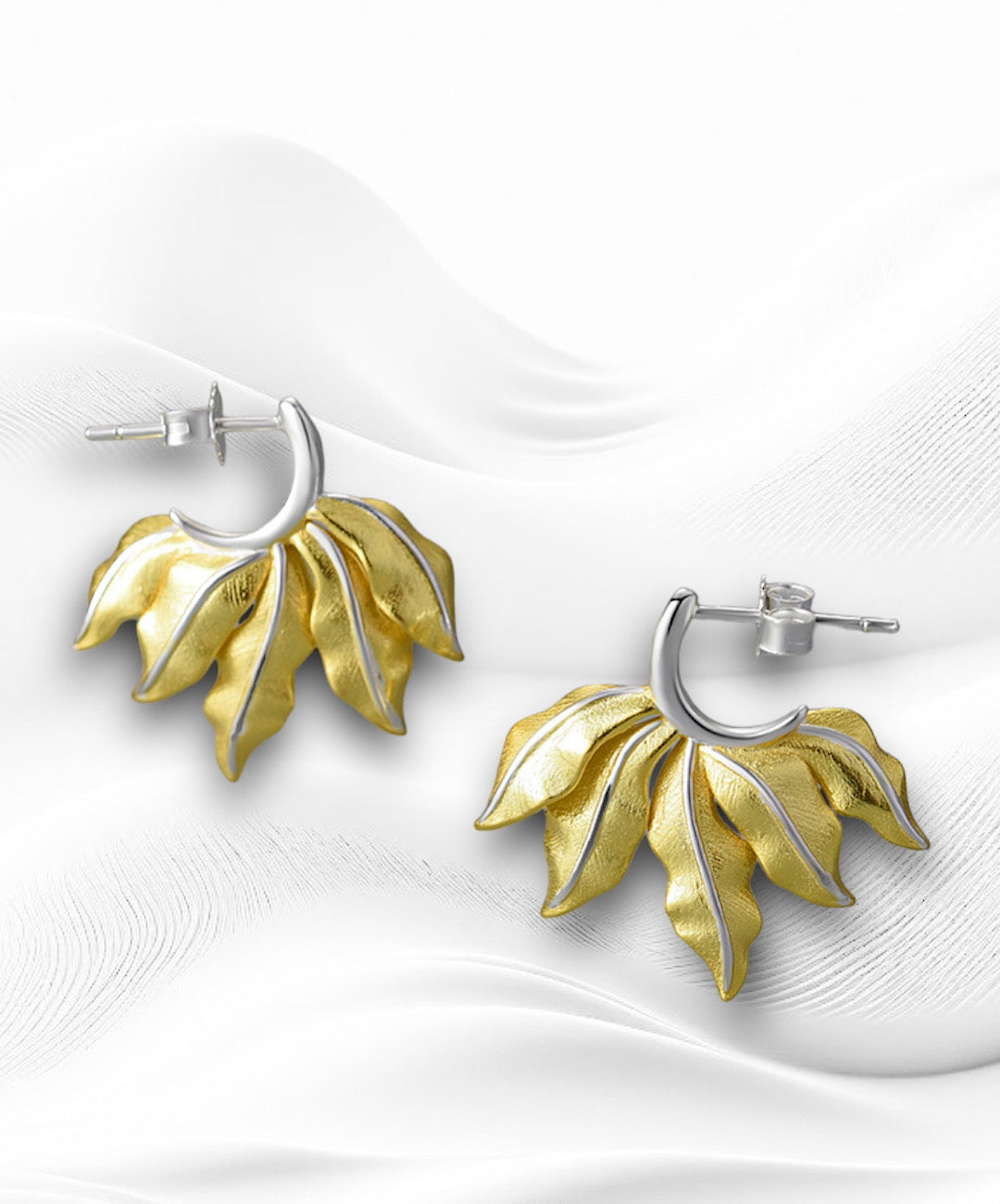 Leafy Hoop Earrings