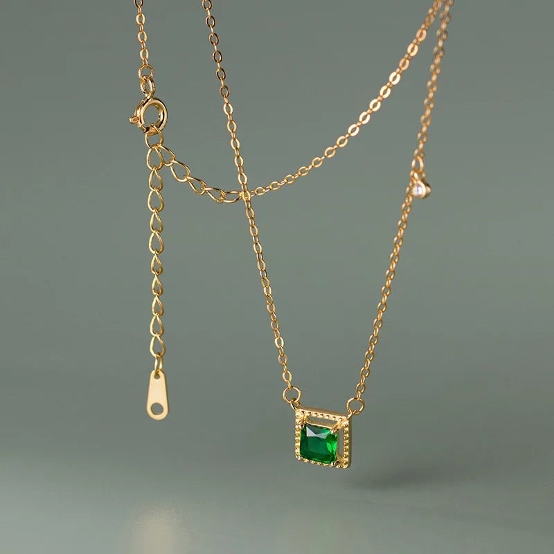 Emerald Square Luxury Necklace