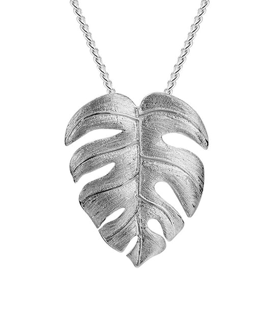 Monstera Leaf Pendant Necklace