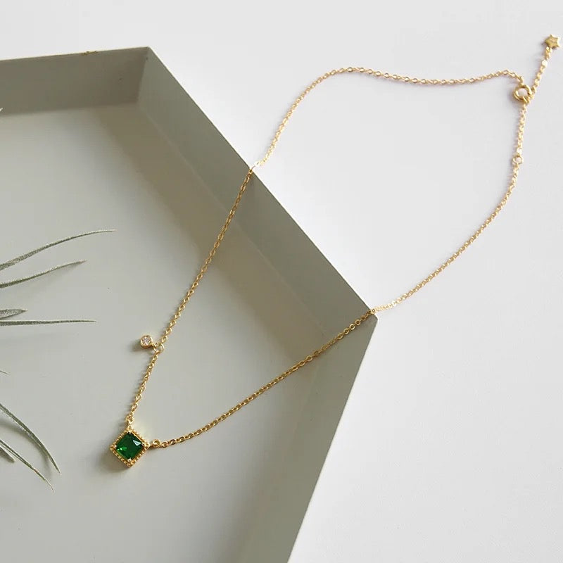 Emerald Square Luxury Necklace