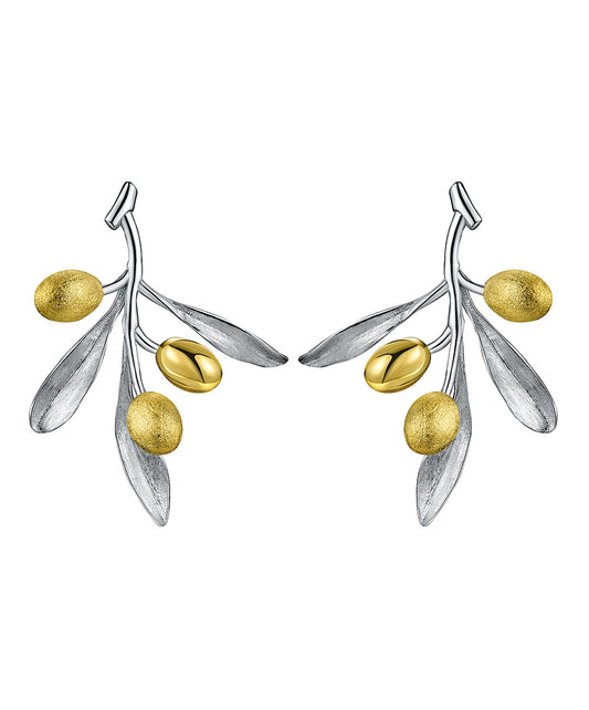 Olive Leaves Branch Earrings