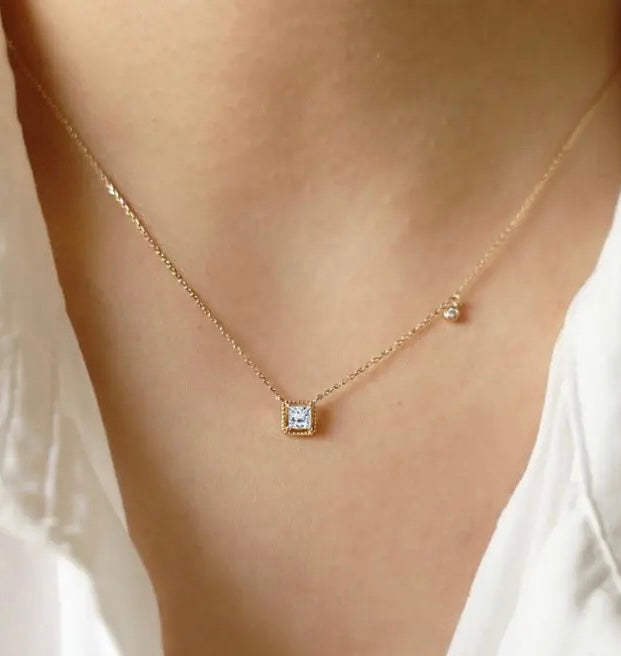 Emerald Square Luxury Necklace
