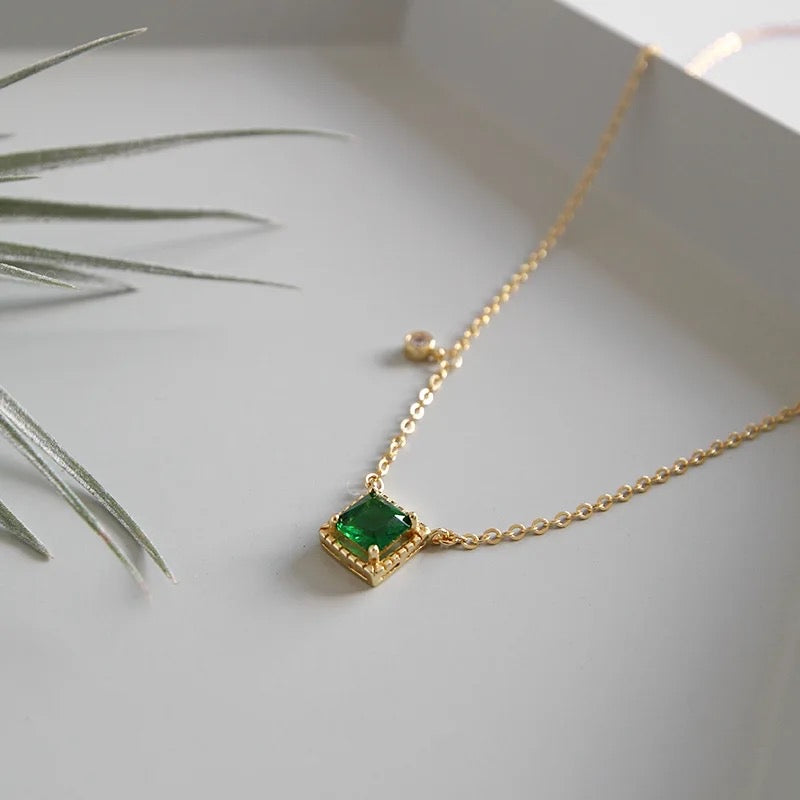 Emerald Square Luxury Necklace