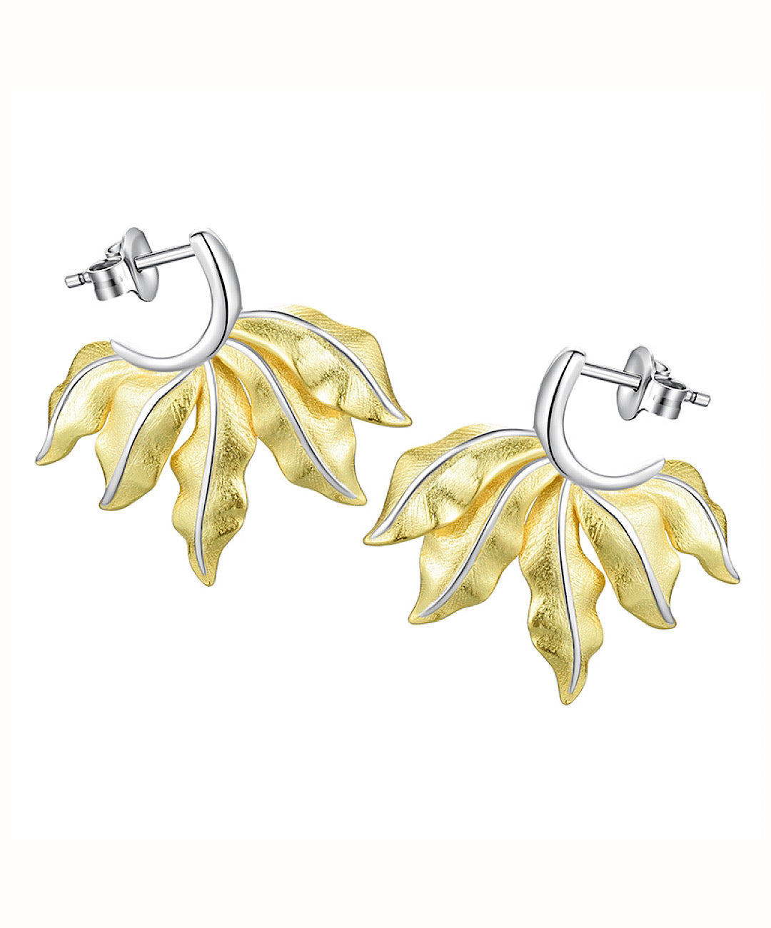 Leafy Hoop Earrings