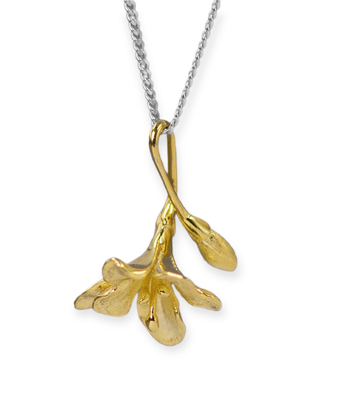 Freesia Flower Pendant Necklace