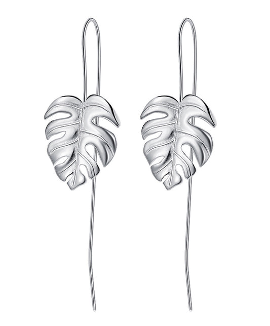 Monstera Leaf Dangle Earrings